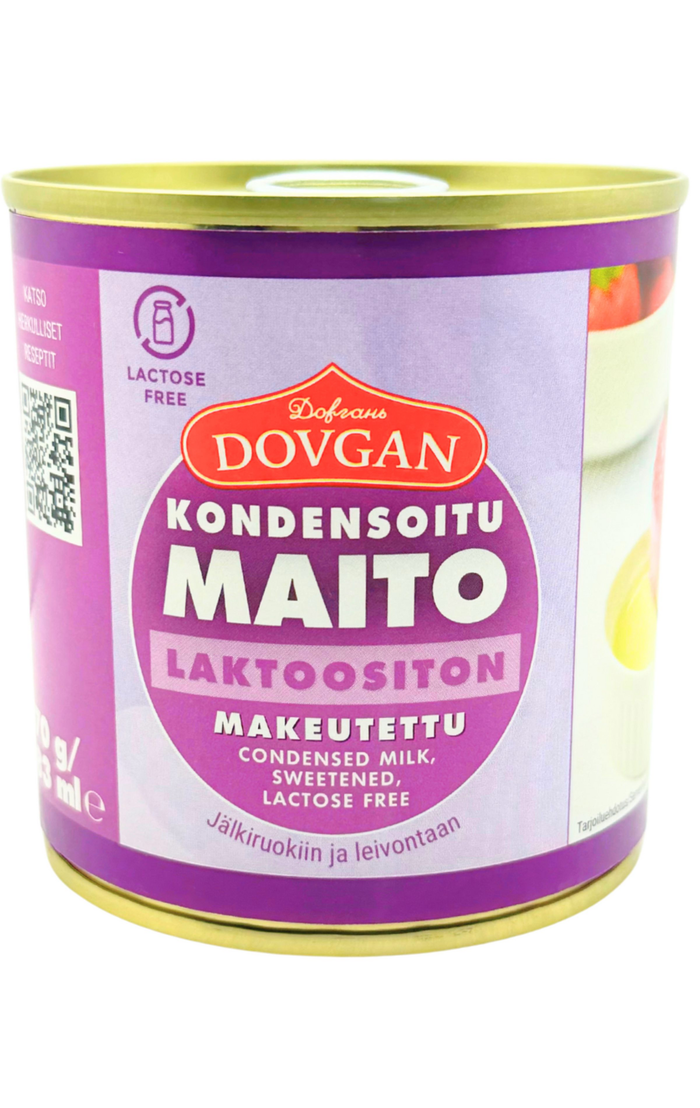 Dovgan Laktoositon Kondensoitu maito, makeutettu 370 g / 283 ml