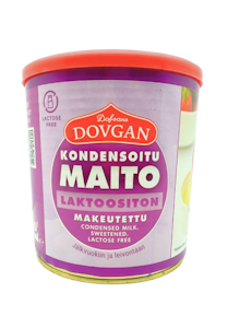 Dovgan kondensoitu maito makeutettu 950g/732ml laktoositon