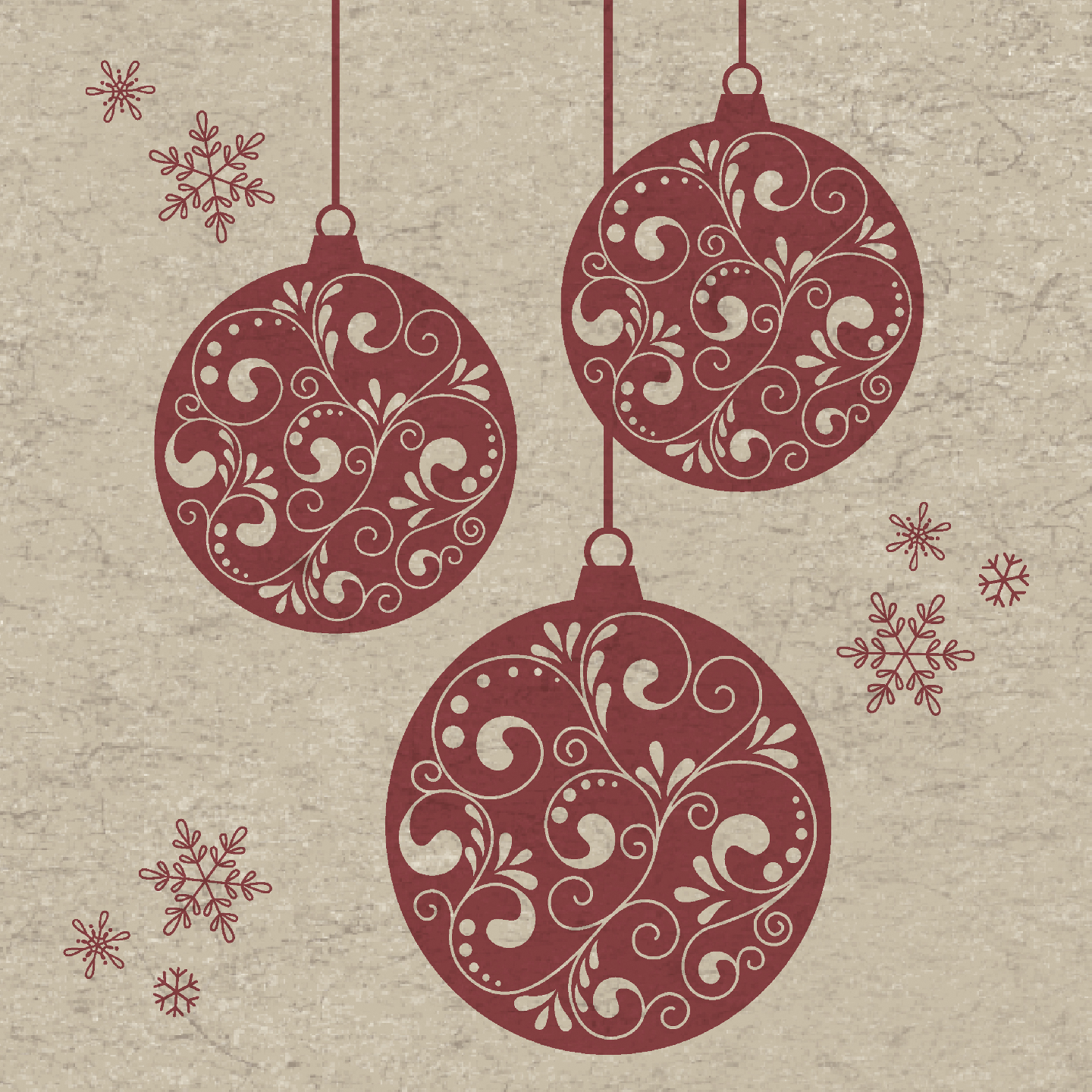 Duni paper+design lautasliina 25kpl 33cm Naturals Baubles