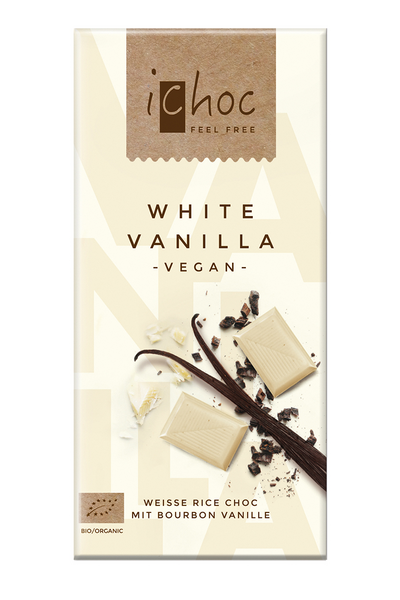 iChoc valkosuklaa 80g vanilja luomu