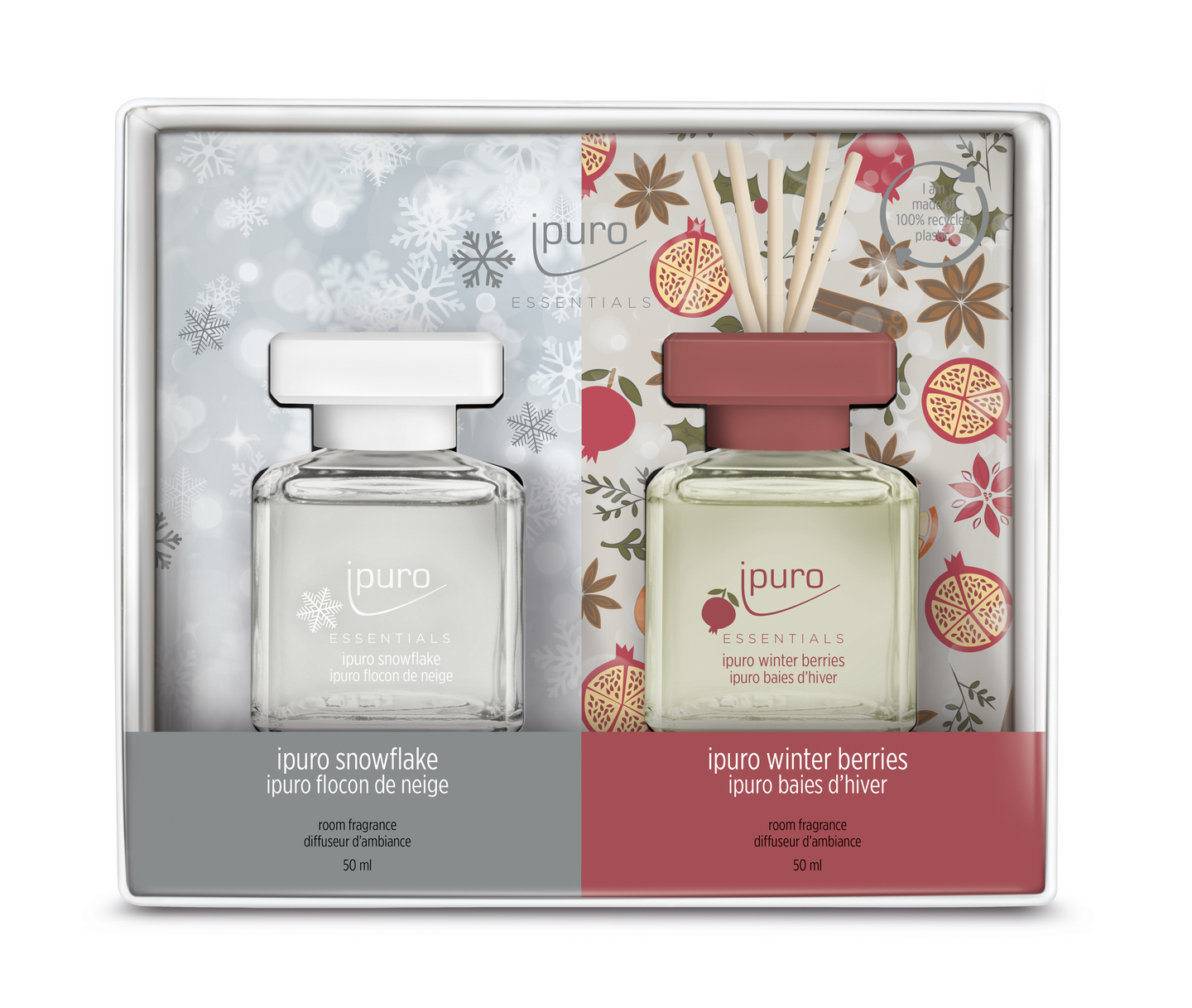 ipuro huonetuoksu 2x50ml Snowflake & Berries