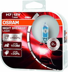 Osram Original polttimo H7 Night Breaker LaserHCB+150 2kpl