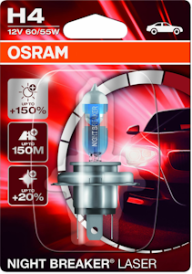 Osram Original polttimo H4 Night Breaker Laser +150  1kpl