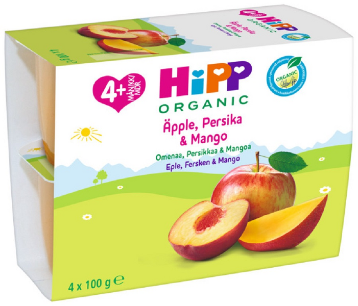 HIPP fruitbreak 4x100g 4kk omena-persikka-mango luomu