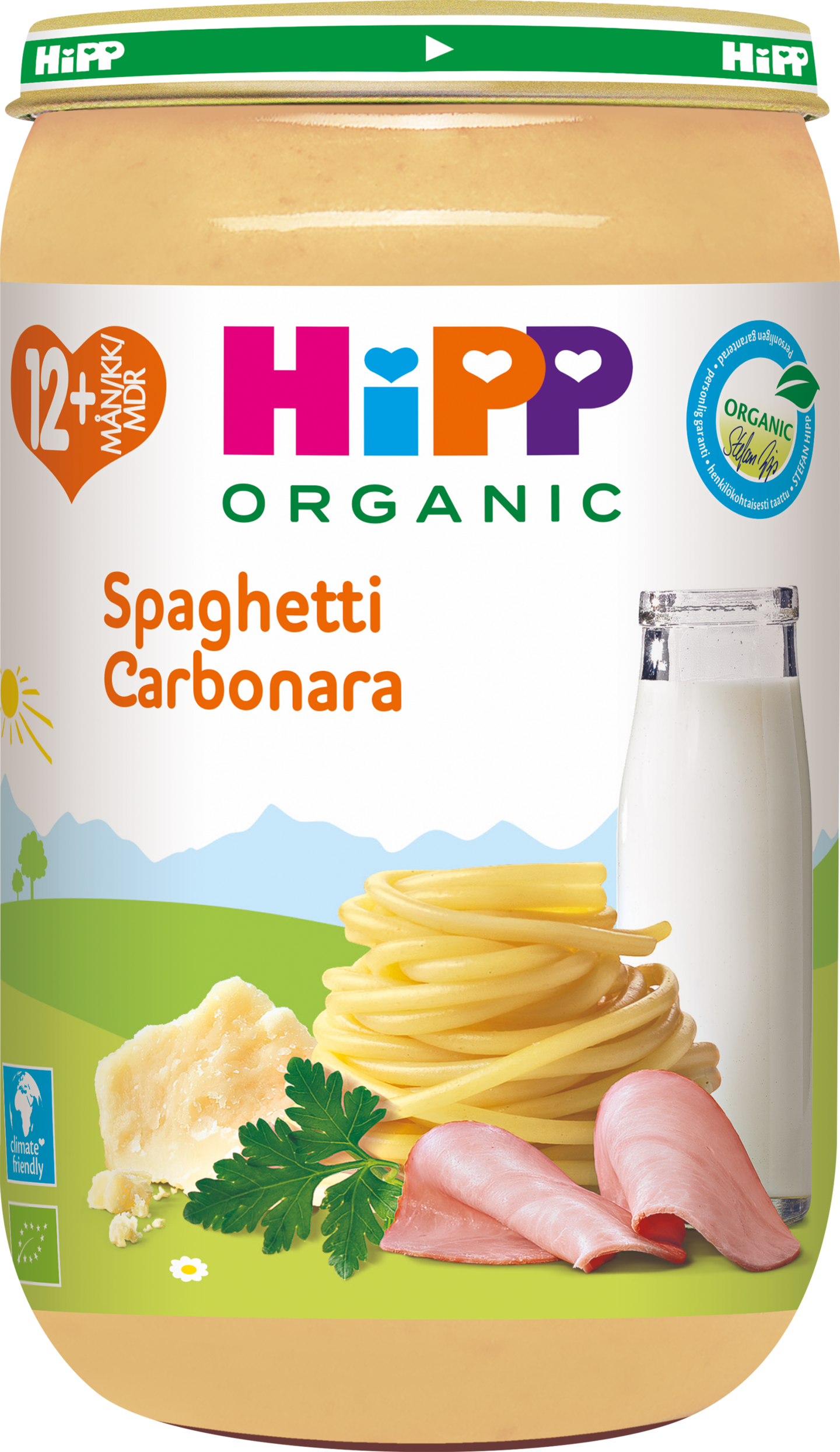Hipp spagetti carbonara 12kk 250g luomu