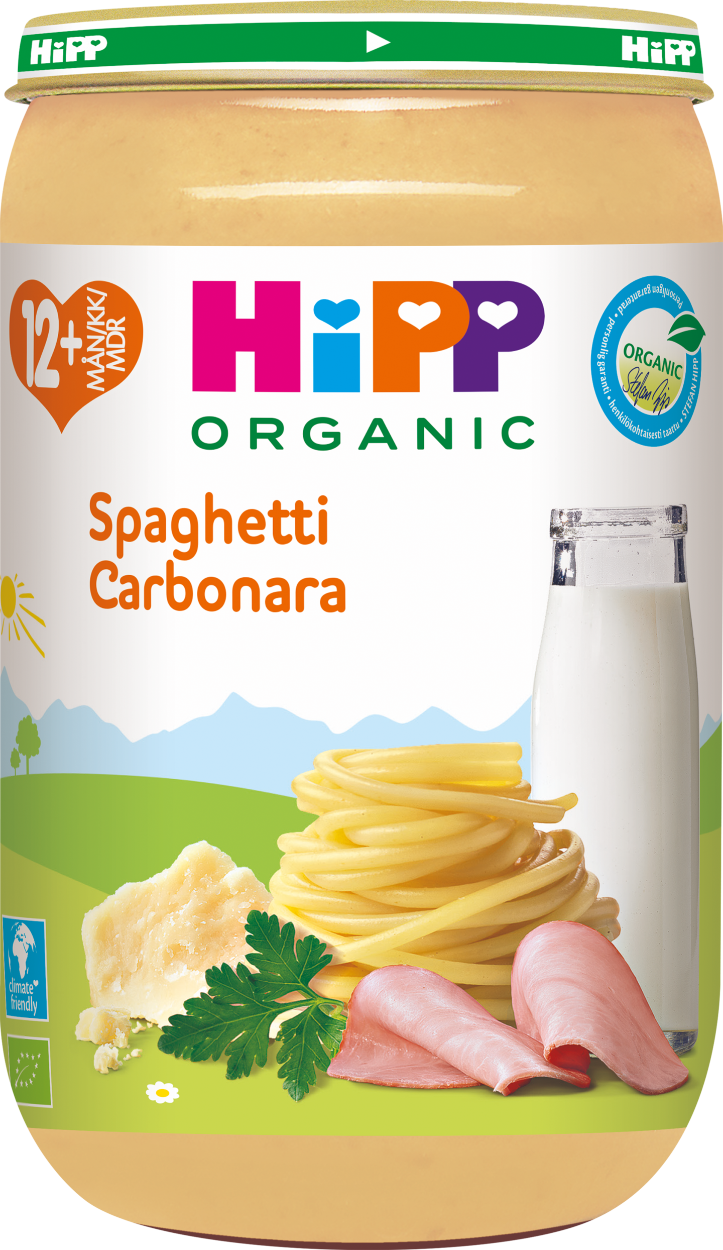 Hipp spagetti carbonara 12kk 250g luomu — HoReCa-tukku Kespro