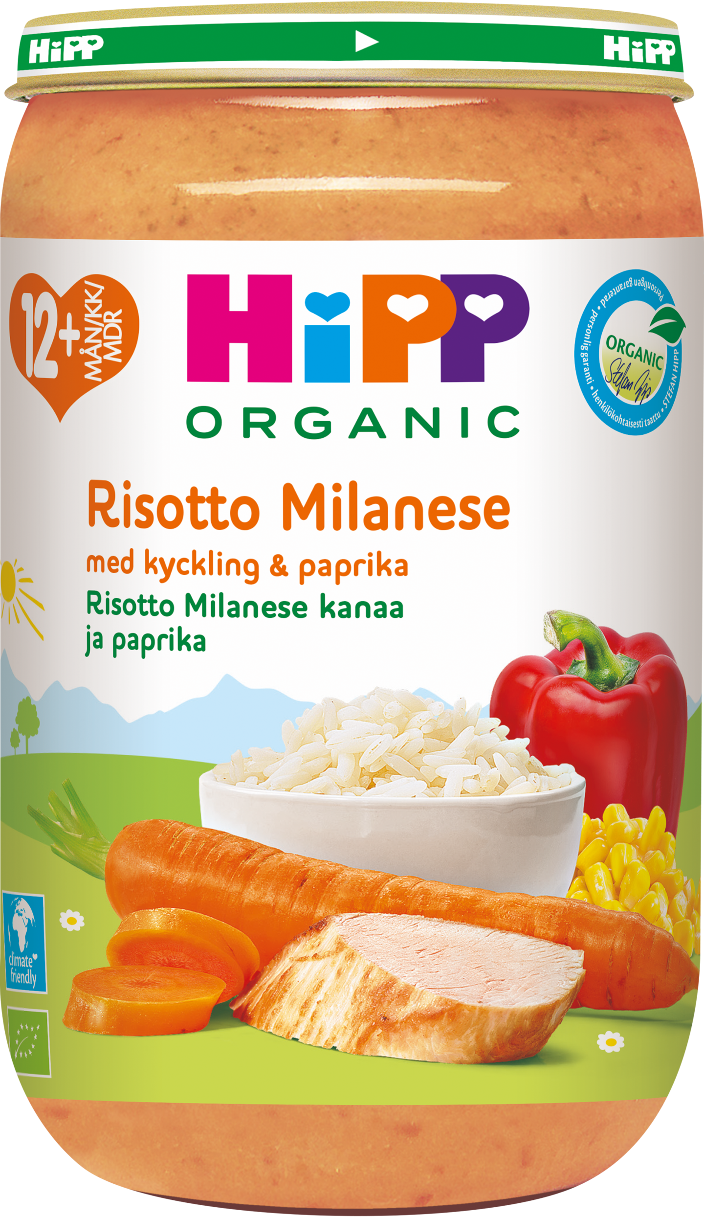 Hipp risotto milanese ja kanaa12kk250g luomu