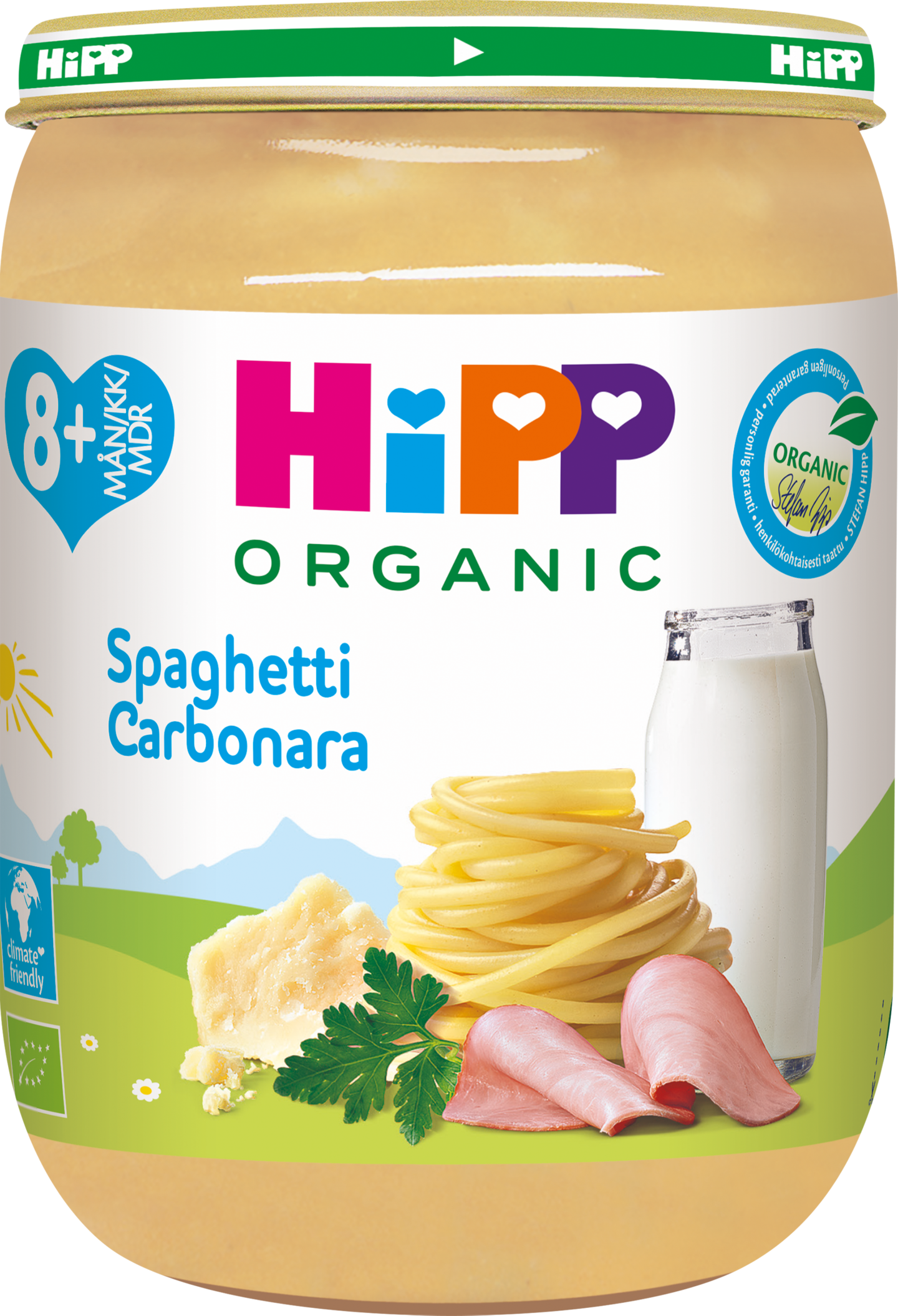 HiPP Luomu Spaghetti Carbonara 190g 8kk — HoReCa-tukku Kespro