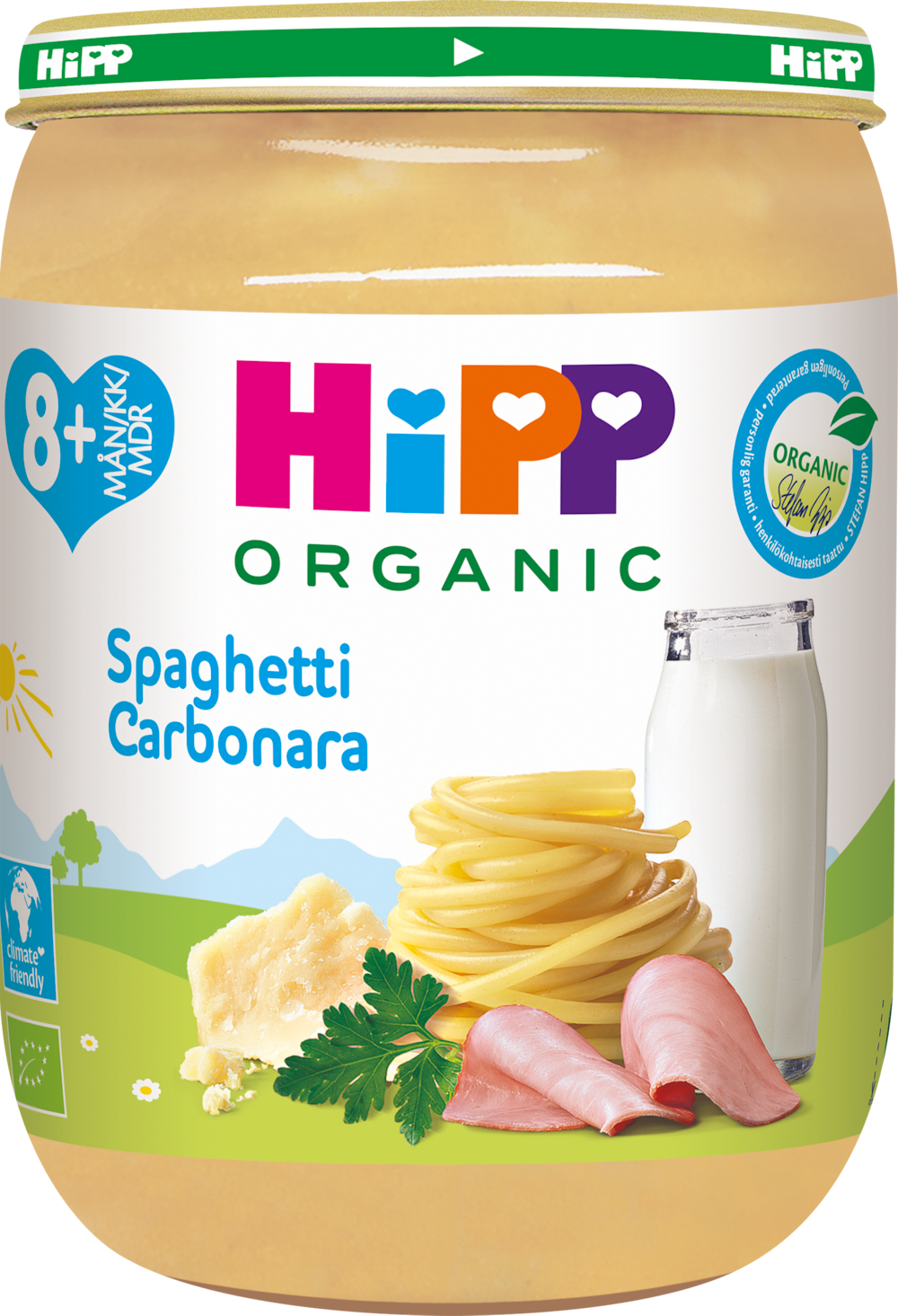 HiPP Luomu Spaghetti Carbonara 190g 8kk — HoReCa-tukku Kespro