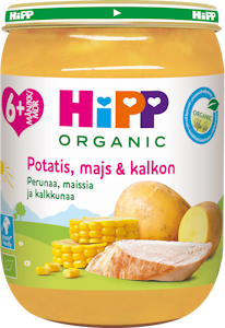 HIPP perunaa, maissia & kalkkunaa 190g 6kk luomu