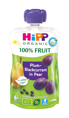 HiPP HiPPiS Luomu Päärynää Luumua ja Mustaherukkaa 100g 4kk