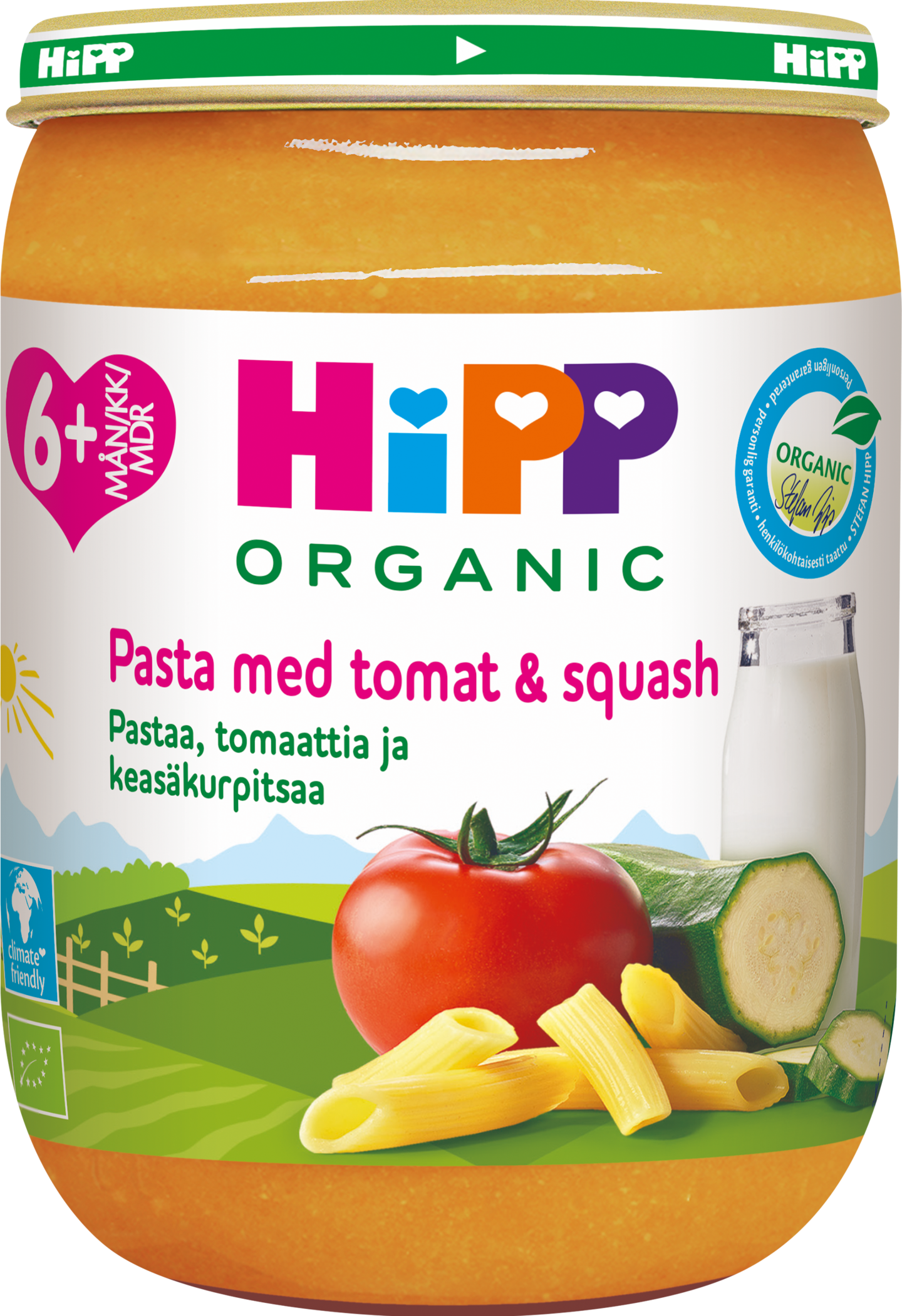 HIPP Pastaa Tomattia & Kesäkurpitsaa 6kk 190 g luomu — HoReCa-tukku Kespro