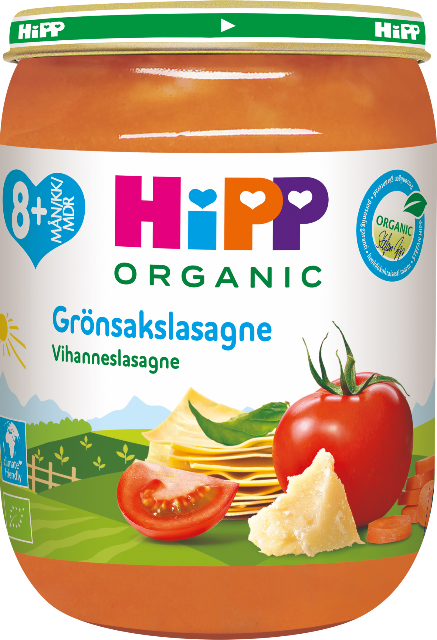 HIPP vihanneslasagne 190g 8kk luomu