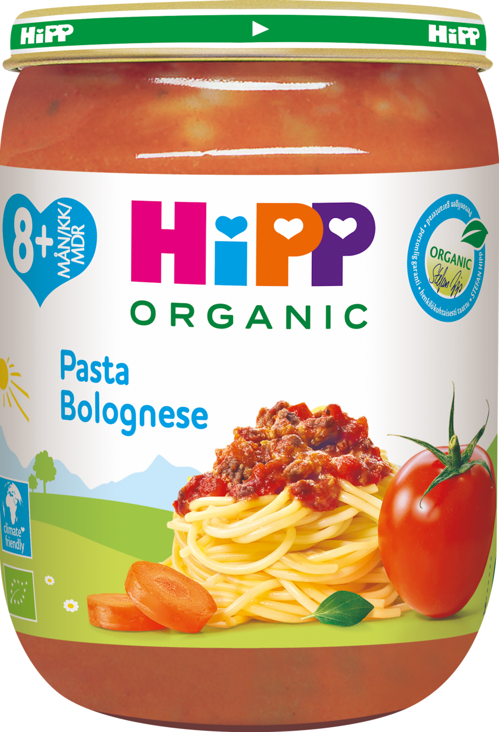 HIPP pasta bolognese 190g 8kk luomu — HoReCa-tukku Kespro