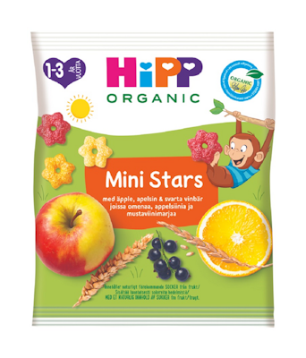 HiPP Luomu Mini Stars snacks 30g 1-3 v
