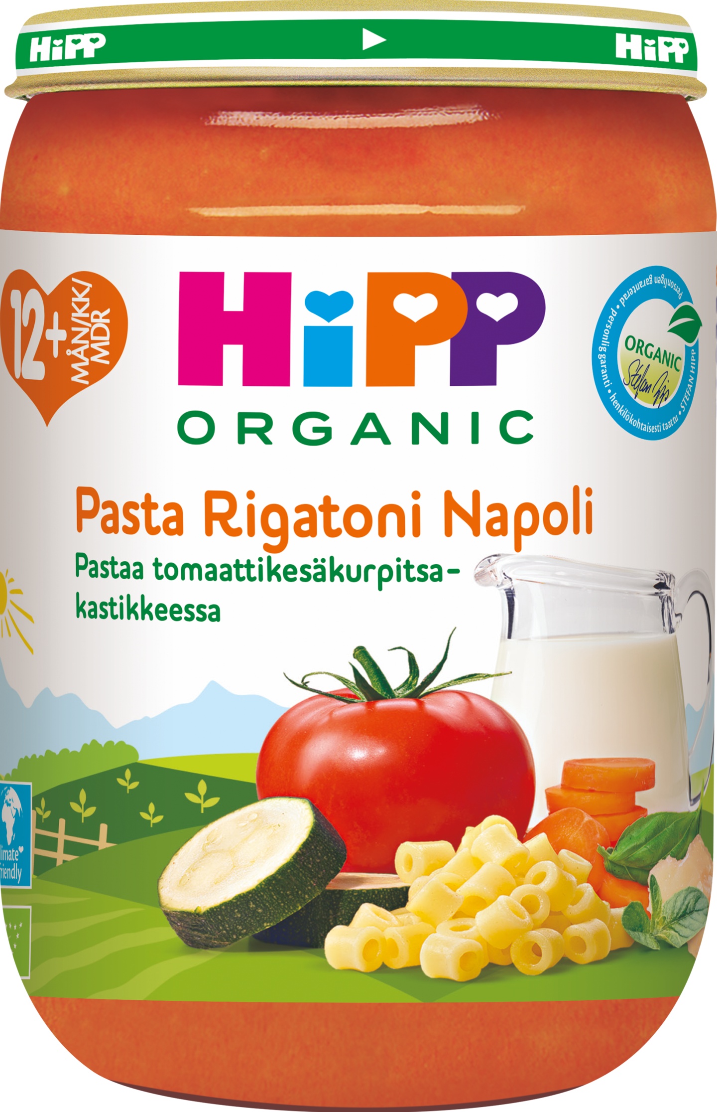 HIPP pasta tomatti-kesäkurpitsa -kastikkeessa  220g 12kk luomu