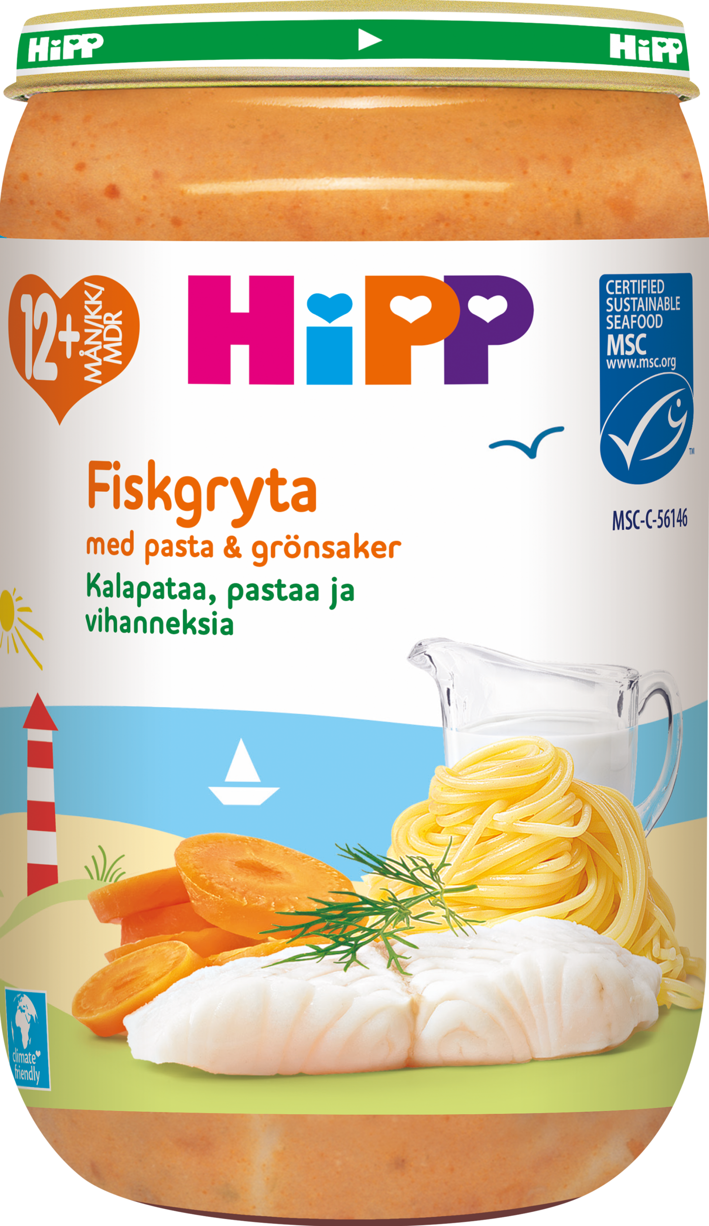 HiPP Kalapata pastaa ja vihanneksia 250g 12kk