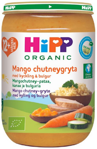 HiPP mango chutney pata kana & bulgur 220g 12kk luomu