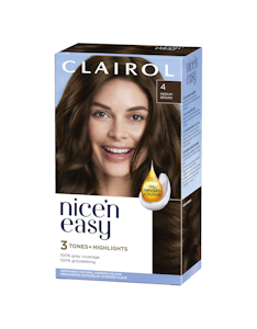 Clairol Nice'n Easy Kestoväri 4 Medium Brown 2x60ml + 57ml