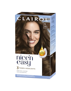 Clairol Nice'n Easy Kestoväri 5 Light Brown 2x60ml + 57ml