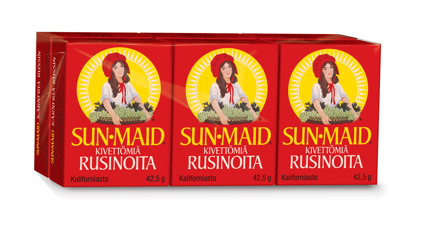 Sun-Maid kivettömiä rusinoita 6x42,5g