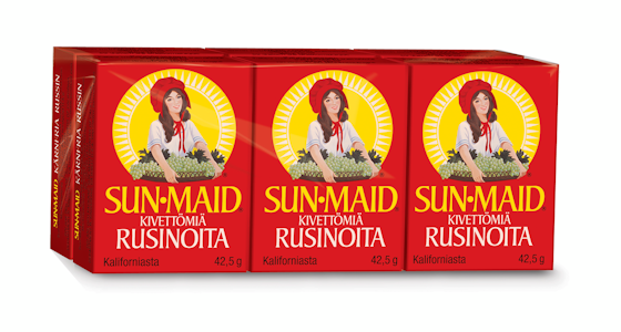 Sun-Maid kivettömiä rusinoita 6x42,5g