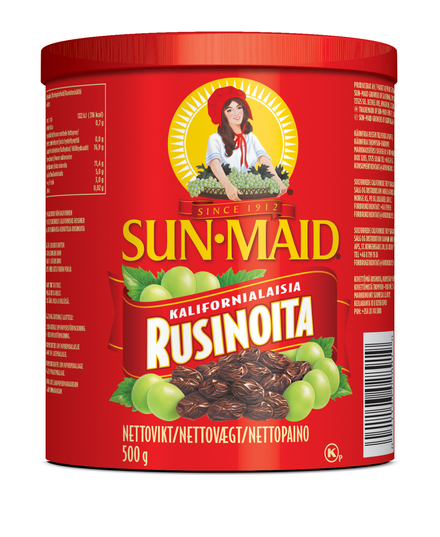 Sun-Maid Kalifornialaisia rusinoita 500g | K-Ruoka Verkkokauppa