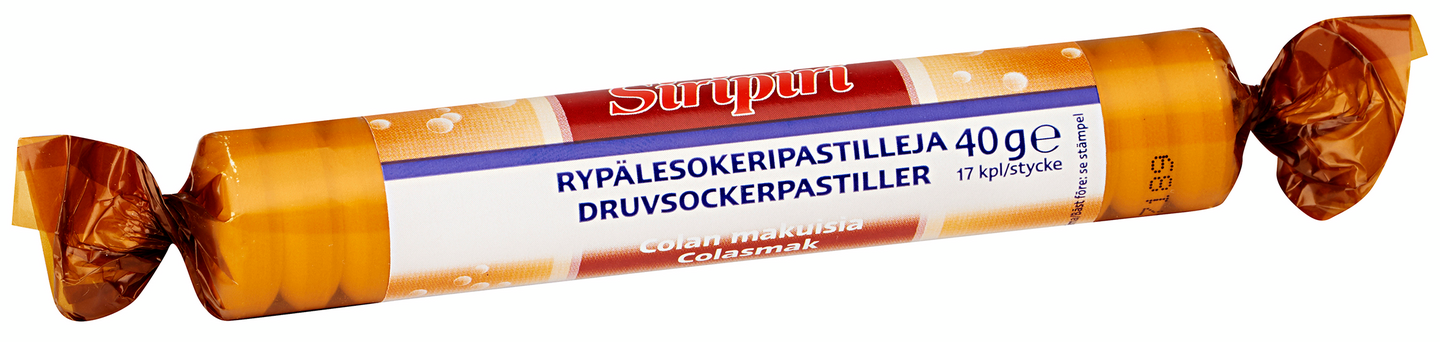 Siripiri-glukoosipastilli 40g cola