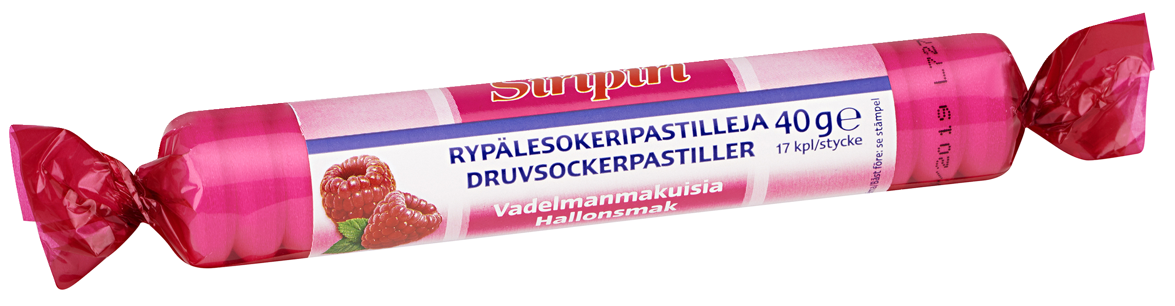 Siripiri vadelma rypälesok pastil 40g