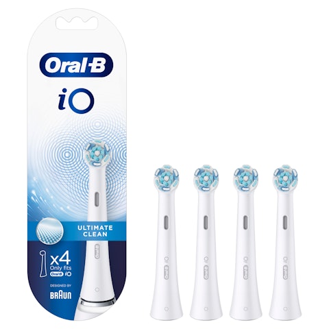 Oral-B iO Ultimate Clean vaihtoharja 4 kpl valkoinen