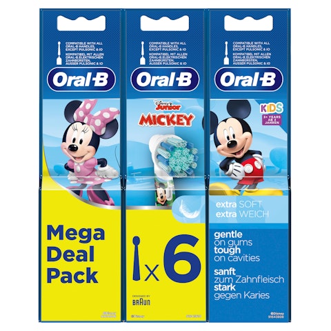 Oral-B Kids Mickey vaihtoharja 6 kpl