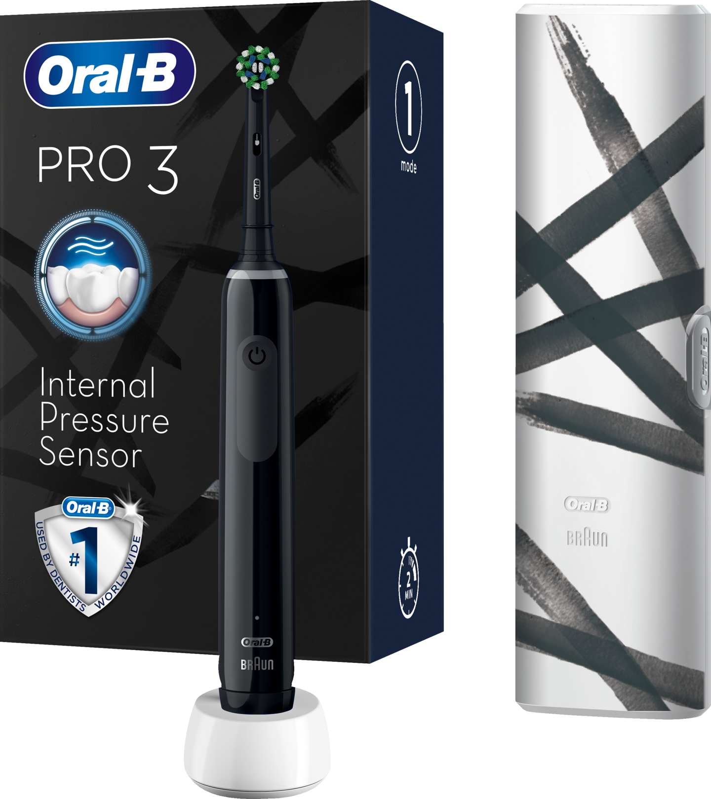 Oral-B Pro 3 3500 -sähköhammasharja, musta