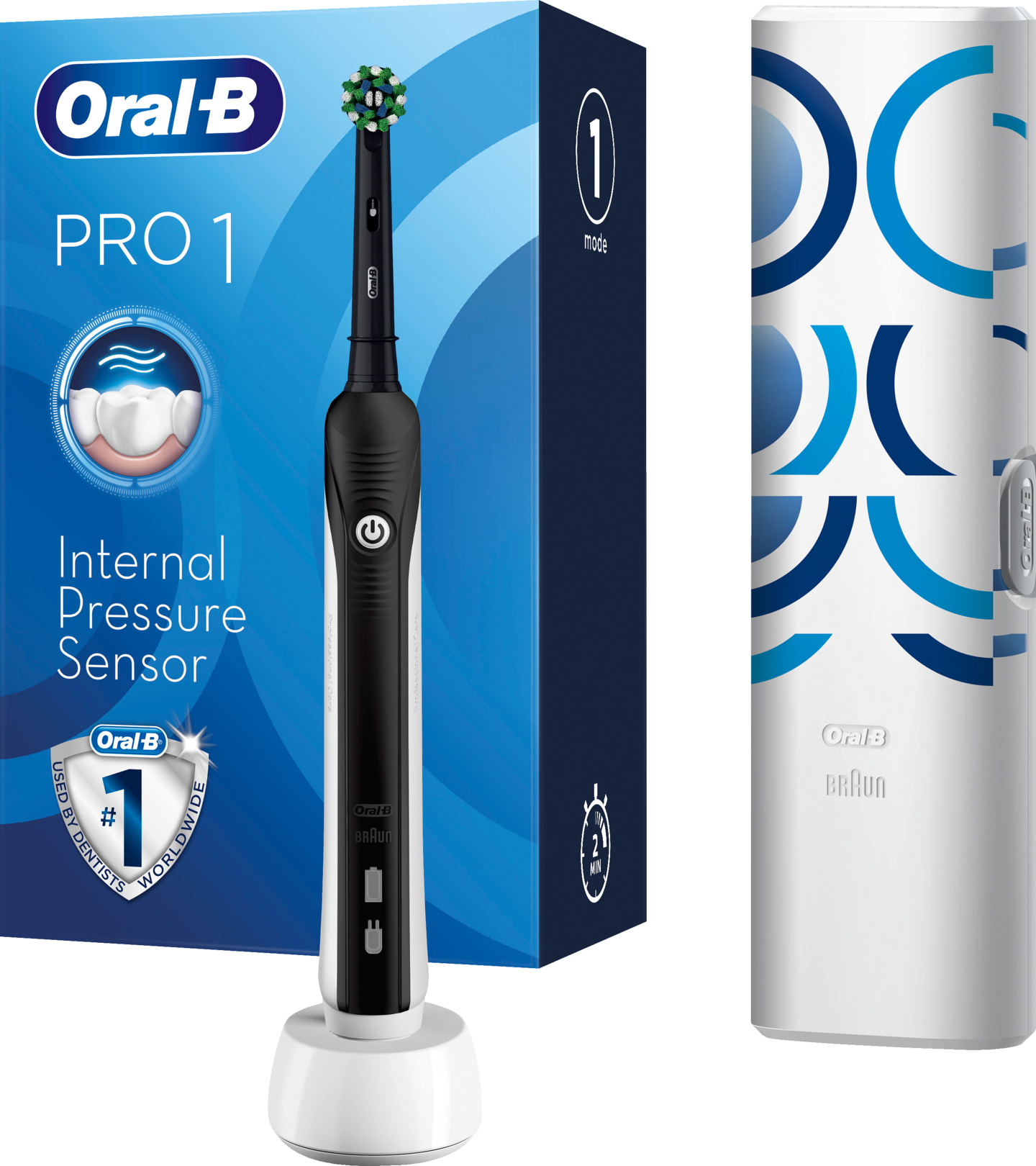 Oral-B Pro 1 750 -sähköhammasharja, musta