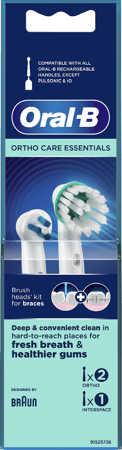 OralB Ortho Care Essentials vaihtoharja 3kpl KRuoka Verkkokauppa