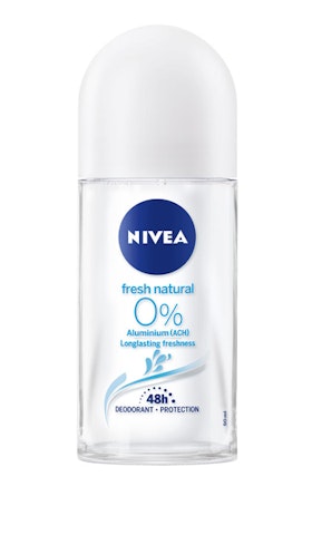 NIVEA 50ml Fresh Natural Deo Roll-on 0% alumiiniton -deodorantti