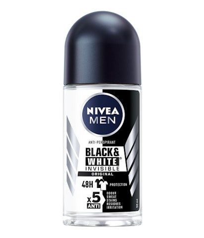 NIVEA MEN 50ml Invisible For Black & White Original Deo Roll-on -antiperspirantti