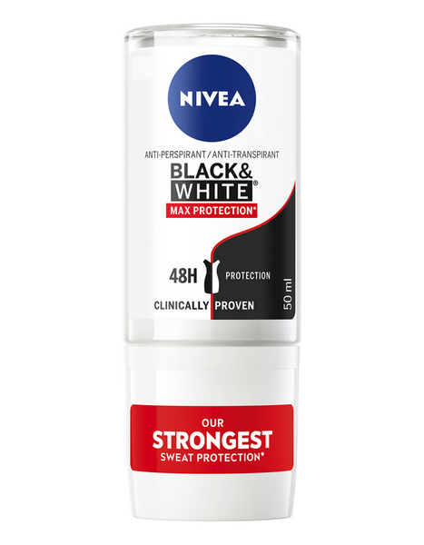 NIVEA 50ml Black & White Max Protection Deo Roll-on -antiperspirantti