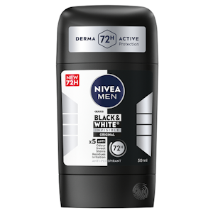 NIVEA MEN Deo Stick 50ml Black & White Invisible Original  -antiperspirantti