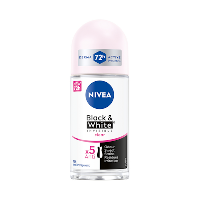 NIVEA 50ml Black & White Invisible Original Deo Roll-on -antiperspirantti
