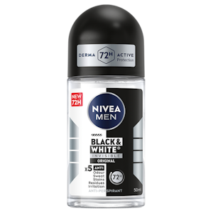 NIVEA MEN 50ml Black & White Original Deo Roll-On -antiperspirantti