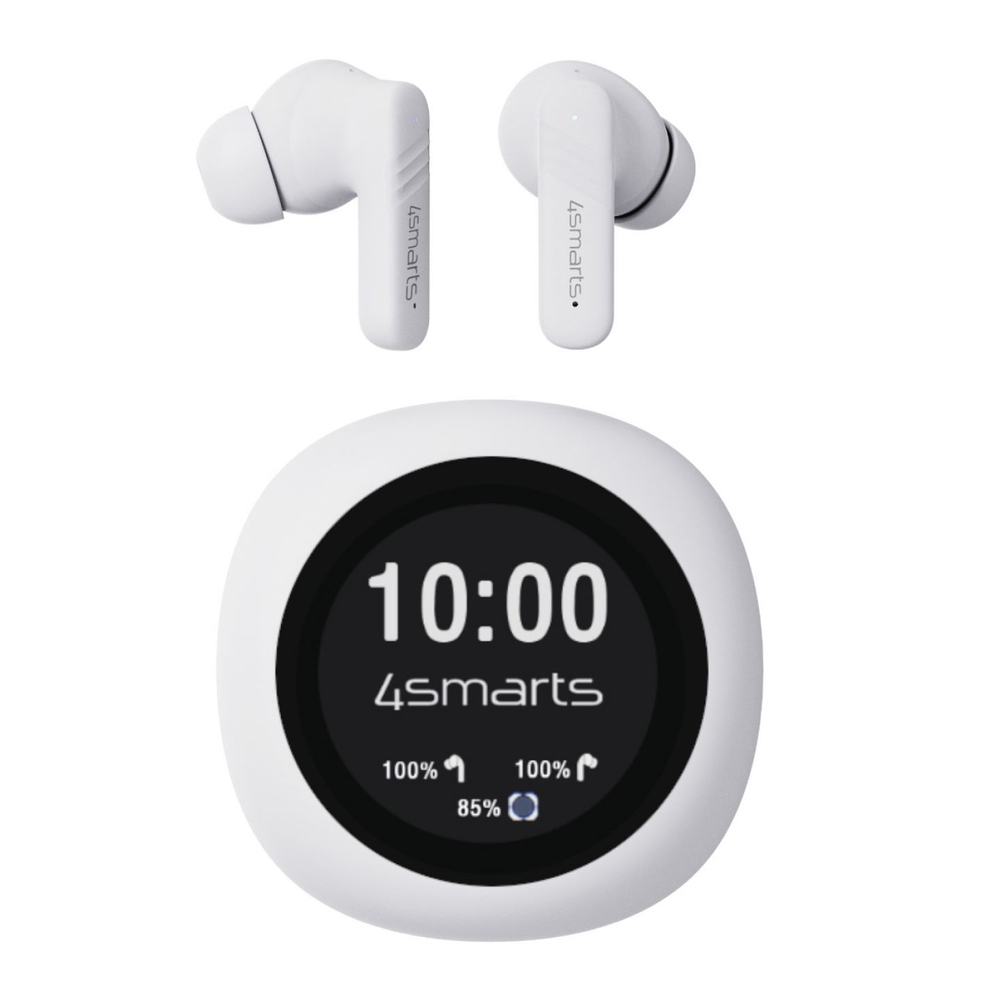 4smarts SkyBuds Screen Pro ANC -langattomat vastamelunappikuulokkeet, valkoinen
