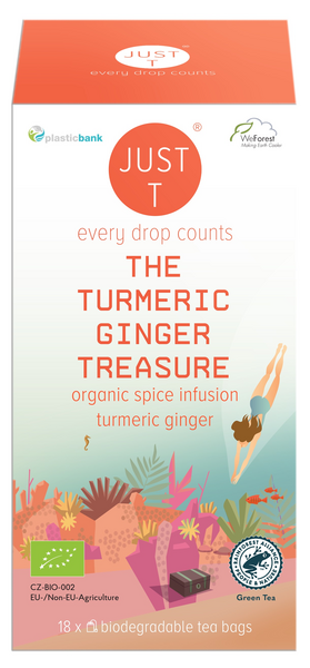Just T 36g Turmeric Ginger Treasure luomu teesekoitus RFA