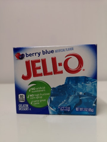 Berry Blue Jell-o vadelmanmakuiset jälkiruoka-ainekset 85g