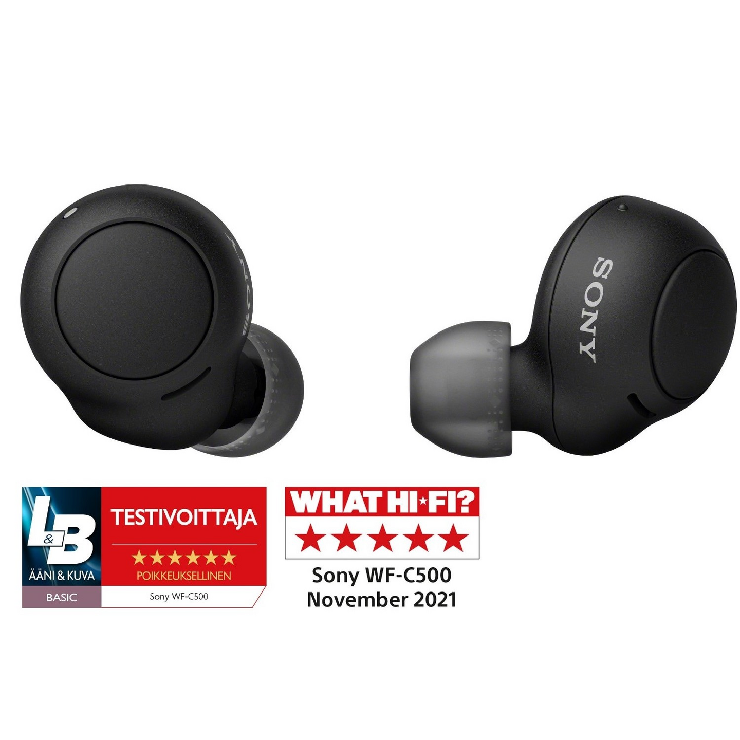 Sony WF-C500 TWS langattomat nappikuulokkeet, musta