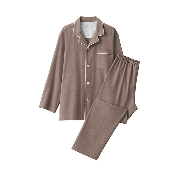 MUJI miesten flanellipyjama sivusaumaton