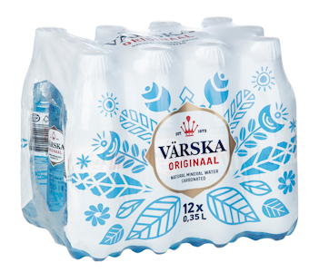 Värska Originaal luonnon mineraalivesi hiilihapollinen 0,35l 12-pack