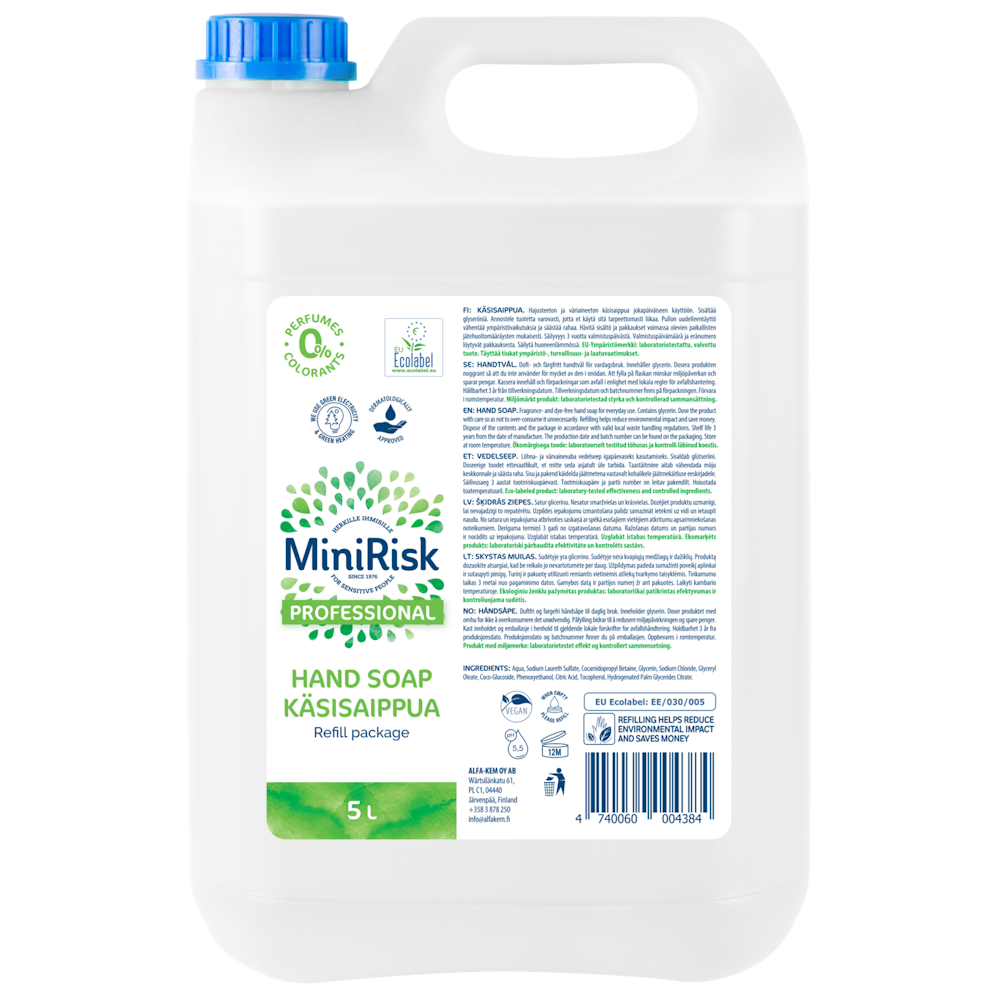 Mini Risk Professional nestesaippua 5l — HoReCa-tukku Kespro