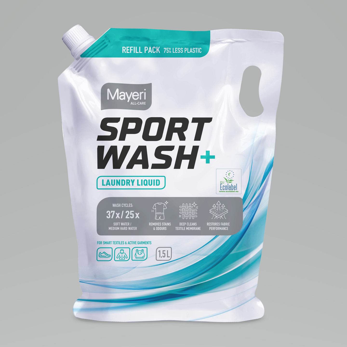 Mayeri All-Care Sport Wash pyykinpesuneste 1,5l täyttöpussi