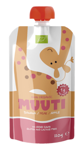 Muuti smoothie 110g 12kk banaani päärynä omena luomu