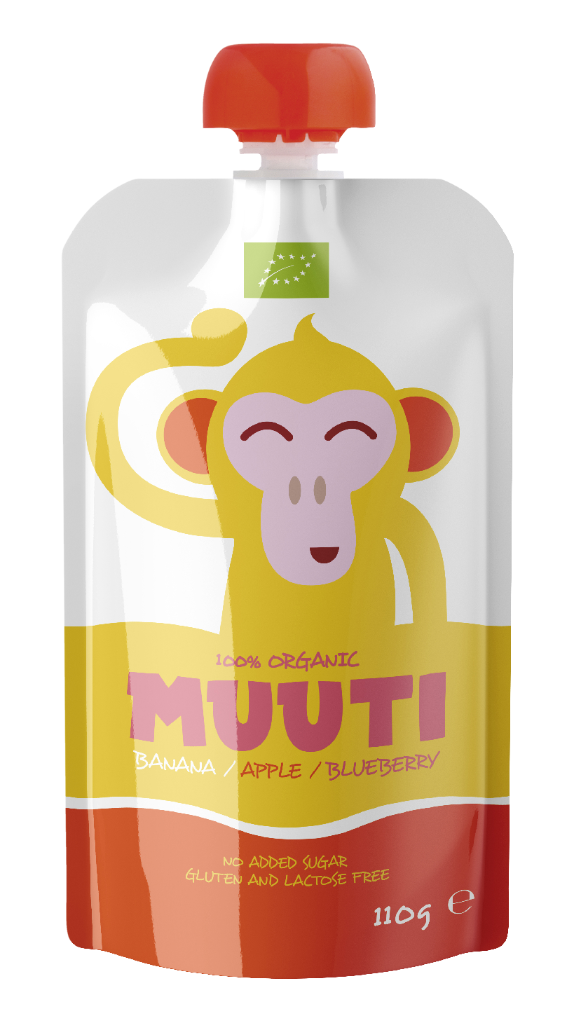 Muuti smoothie 110g 6kk banaani omena mustikka luomu